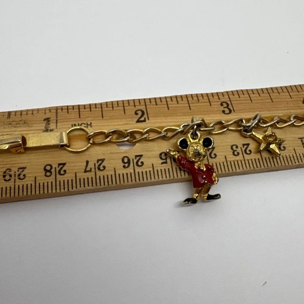 1970/1980s Disney Mickey Mouse Charm‎ Bracelet Walt Disney Souvenir Disneyland
